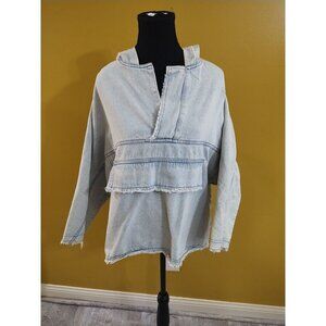 Mur Mur Long Sleeve Denim Hoodie S